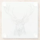 Zeitgenössische Elk Sketch Glasuntersetzer (Rückseite)