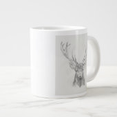 Zeitgenössische Elk Sketch Jumbo-Tasse (Vorderseite Rechts)