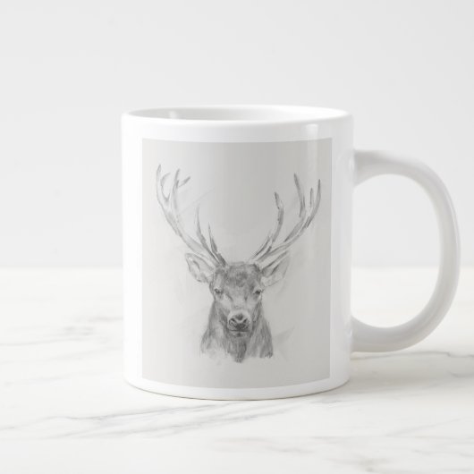 Zeitgenössische Elk Sketch Jumbo-Tasse (Rechts)