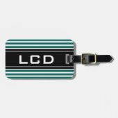 Zeitgenössische erste monogramm Gepäckanhänger (Vorderseite horizontal)