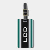 Zeitgenössische erste monogramm Gepäckanhänger (Vorderseite vertikal)