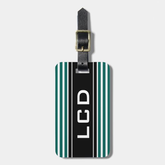 Zeitgenössische erste monogramm Gepäckanhänger (Vorderseite vertikal)