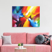 Zeitgenössische expressionistische Abstrakte Maler Leinwanddruck (Insitu (Wohnzimmer))