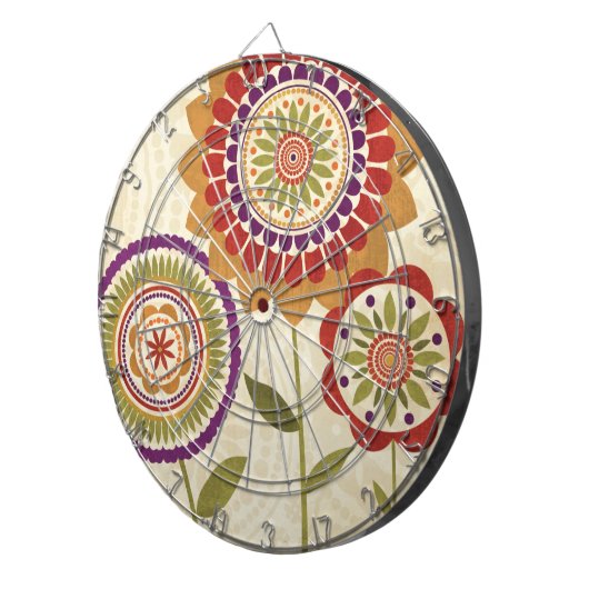 Zeitgenössische Fall-Blumen Dartscheibe (Vorderseite rechts)