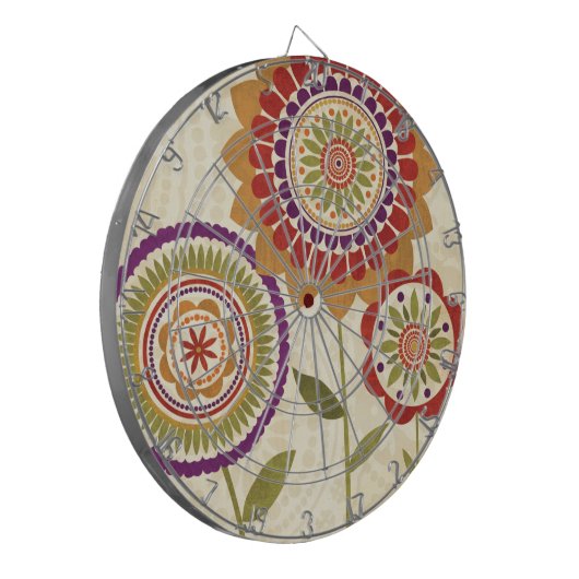 Zeitgenössische Fall-Blumen Dartscheibe (Vorderseite Links)