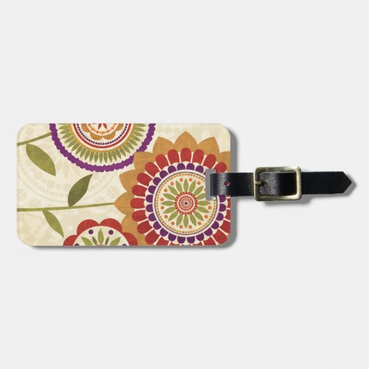 Zeitgenössische Fall-Blumen Gepäckanhänger (Vorderseite horizontal)