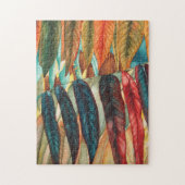 zeitgenössische, farbenfrohe Herbstblattfarben, di Puzzle (Vertikal)