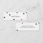 Zeitgenössische farbige Punkte Mini Visitenkarte (Vorne/Hinten)