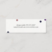 Zeitgenössische farbige Punkte Mini Visitenkarte (Rückseite)