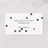 Zeitgenössische farbige Punkte Visitenkarte (Rückseite)