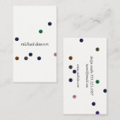 Zeitgenössische farbige Punkte Visitenkarte (Vorne/Hinten)