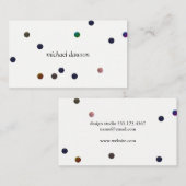 Zeitgenössische farbige Punkte Visitenkarte (Vorne/Hinten)