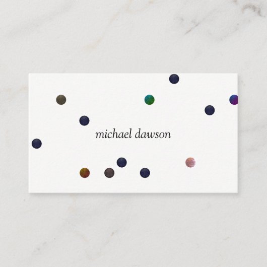 Zeitgenössische farbige Punkte Visitenkarte (Vorderseite)