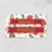 Zeitgenössische farbige Weihnachten Platzkarte (Rückseite)