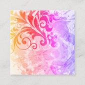 Zeitgenössische Farbkunst Quadratische Visitenkarte (Rückseite)