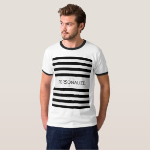 Zeitgenössische Faux-Silber-Ombre-Streifen & Schwa T-Shirt