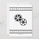 Zeitgenössische Film-Fan-Hochzeits-Einladung Einladung (Rückseite)