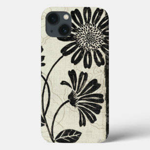 Zeitgenössische Florals in Schwarz und Weiß Case-Mate iPhone Hülle
