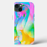 Zeitgenössische fluide neon-abstracte Kunst