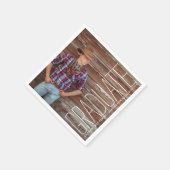 Zeitgenössische Foto Graduation Party Paper Napkin Serviette (Ecke)