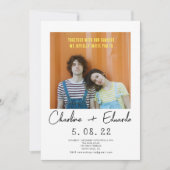 Zeitgenössische Foto-Handschrift Einladung (Vorderseite)