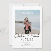 Zeitgenössische Foto-Handschrift Einladung (Vorderseite)