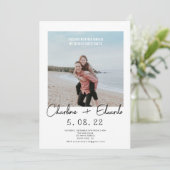 Zeitgenössische Foto-Handschrift Einladung (Stehend Vorderseite)