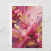 Zeitgenössische Fuchsia Elegance Commitment Zeremo Einladung (Rückseite)