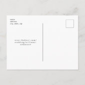 Zeitgenössische gemischte Schriftart Hochzeit B/W Postkarte (Rückseite)