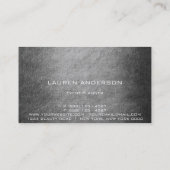 Zeitgenössische geometrische Gravur Gray 3D Vip Visitenkarte (Rückseite)