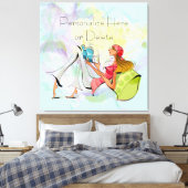 Zeitgenössische Girl Reading Stretched Canvas Prin Leinwanddruck (Insitu (Schlafzimmer))