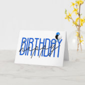 Zeitgenössische Glücksgeburtssballons auf weiß Karte (Gelbe Blume)