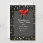 Zeitgenössische Gold Black Weihnachtskarte Feiertagskarte (Rückseite)