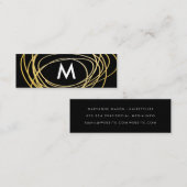 Zeitgenössische Gold-Scribble mit Monogram Mini Visitenkarte (Vorne/Hinten)