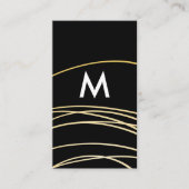 Zeitgenössische Gold-Scribble mit Monogram Visitenkarte (Vorderseite)
