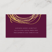 Zeitgenössische Gold-Scribble mit Monogram Visitenkarte (Rückseite)