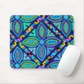 Zeitgenössische Granny-Platz-Blume Mousepad (Mit Mouse)