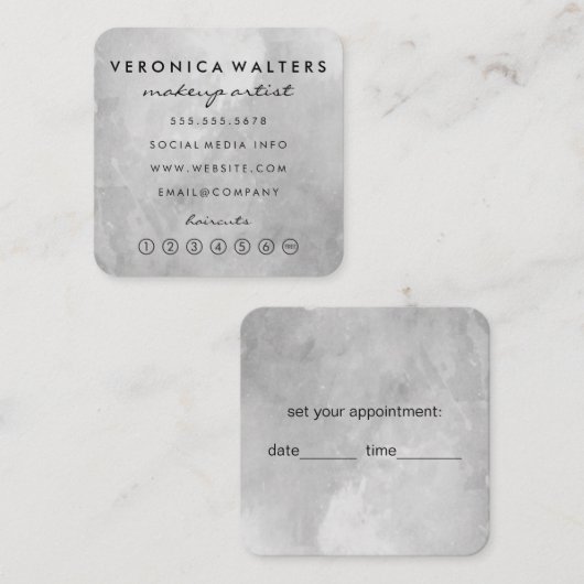 Zeitgenössische graue Loyalität / Ernennung Treuekarte (Vorne/Hinten)