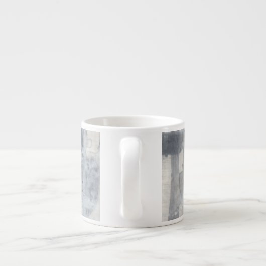 Zeitgenössische graue Malerei Espressotasse (Rückseite)