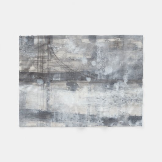 Zeitgenössische graue Malerei Fleecedecke (Vorderseite (Horizontal))