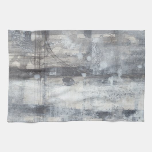 Zeitgenössische graue Malerei Geschirrtuch (Horizontal)