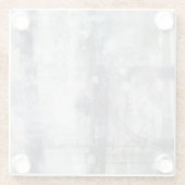 Zeitgenössische graue Malerei Glasuntersetzer (Rückseite)