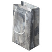 Zeitgenössische graue Malerei Kleine Geschenktüte (Rückseite Schrägansicht)