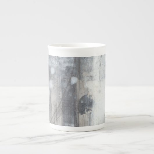 Zeitgenössische graue Malerei Porzellantasse (Vorderseite)