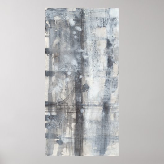 Zeitgenössische graue Malerei Poster (Vorne)