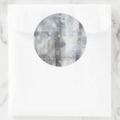 Zeitgenössische graue Malerei Runder Aufkleber (Tasche)