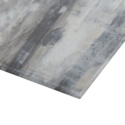 Zeitgenössische graue Malerei Schneidebrett (Ecke)