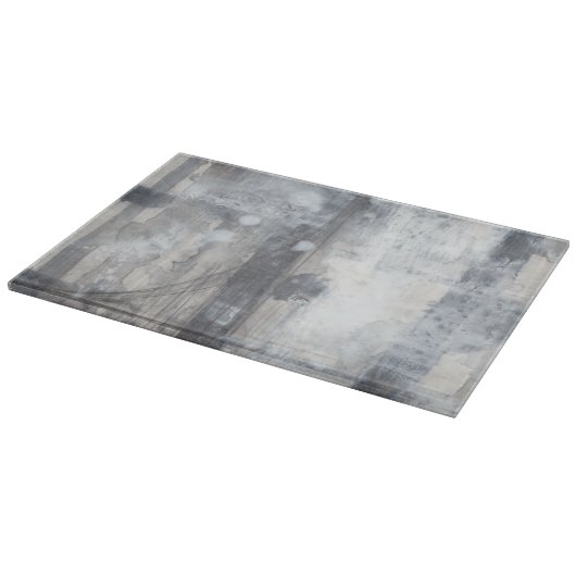 Zeitgenössische graue Malerei Schneidebrett (Ecke)