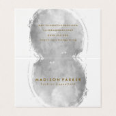 Zeitgenössische graue Wasserfarbe gebürstet Visitenkarten (Außenseite Aufgefaltet)