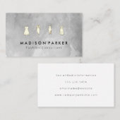 Zeitgenössische graue Wasserfarbe | Mode Bekleidun Visitenkarte (Vorne/Hinten)